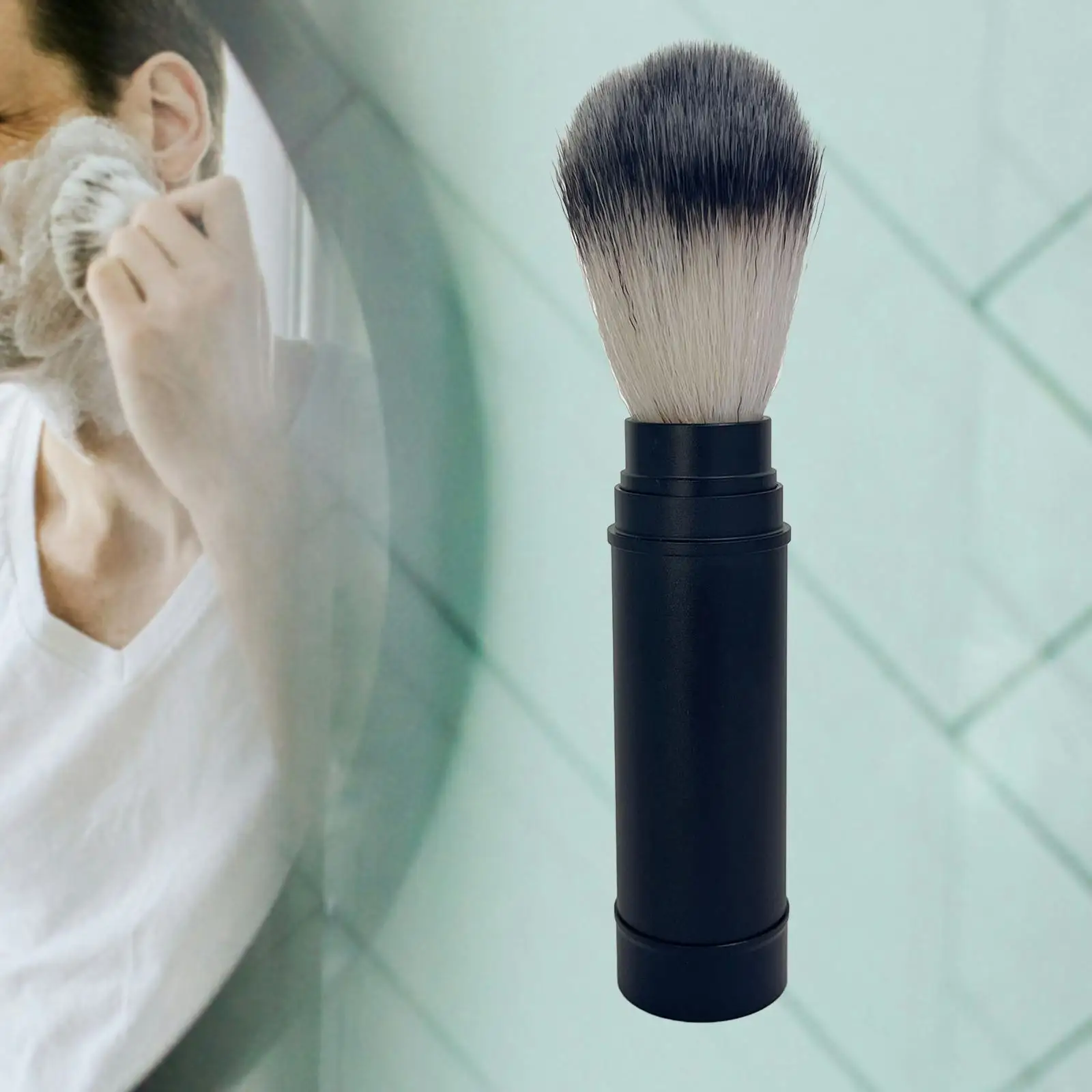 Shaving Brush Portable Shaving Accessory Birthday Gift Facial Beard Cleaning Cream Soap Brush for Hair Salon Travel Barbershop