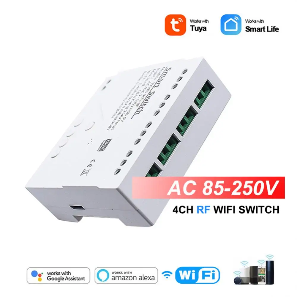 

Беспроводной модуль переключателя Wi-FI Tuya Smart Life, 12 В, 24 В, 220 В, 10 А