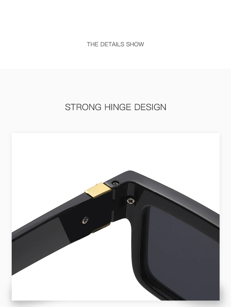 Description Picture 6 of itemNew Fashion 2025 Ins Vintage Sunglasses Women Brand Designer Retro Rectangle Sun Glasses Men Outdoor Square Fishing Eyewear