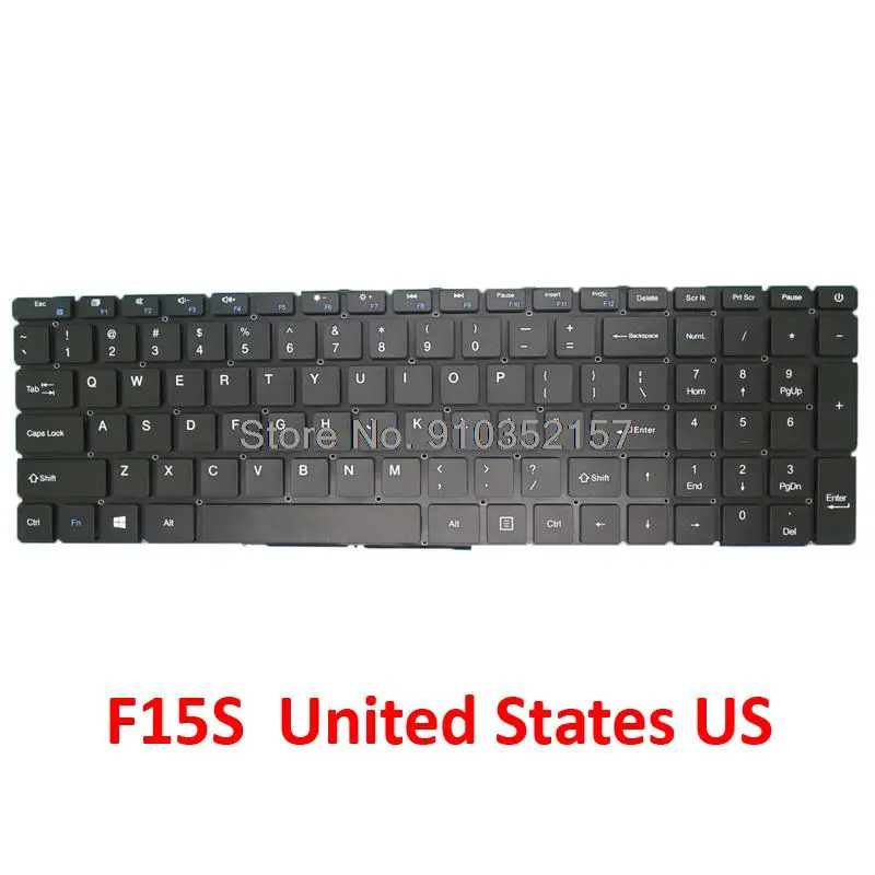 

Клавиатура для ноутбука Teclast F15S 15,6 дюйма, английская, американская, японская, JP, Турция, TR, черная, Новинка