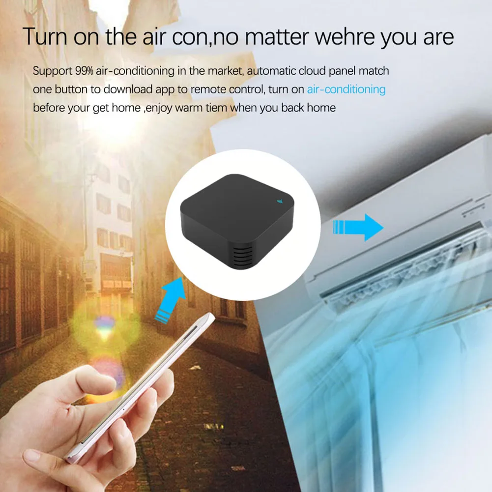 IR Aircondition/TV 용 Tuya Smart WIFI + IR + RF 원격 APP 컨트롤러 smart Home 용 Alexa /Google 홈으로 범용 브리지 작동