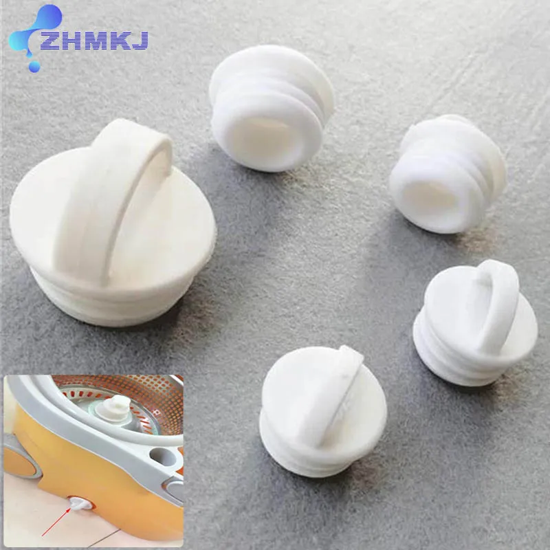 WhiteSiliconeMopbucketDrainStopperRubberWaterStopperDrainPlug