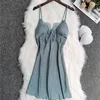 Blanc 5 pièces ensemble de sommeil Pyjamas dame dentelle Satin Pyjamas Kimono robe de bain vêtements de nuit amples maison vêtements col en v vêtements de nuit décontractés