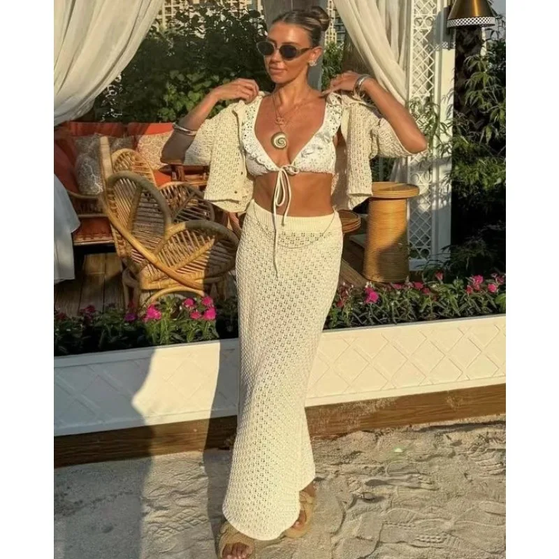 Рисунок 2 - Лето 2024, вязаный крючком однобортный