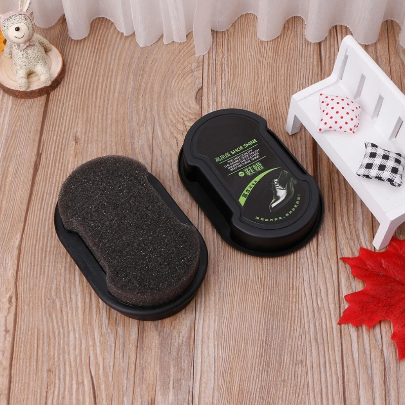 Quick Polish Shoes Cleaning Brush Liquid Cleaning Wax Leather Polishing Sponge 5