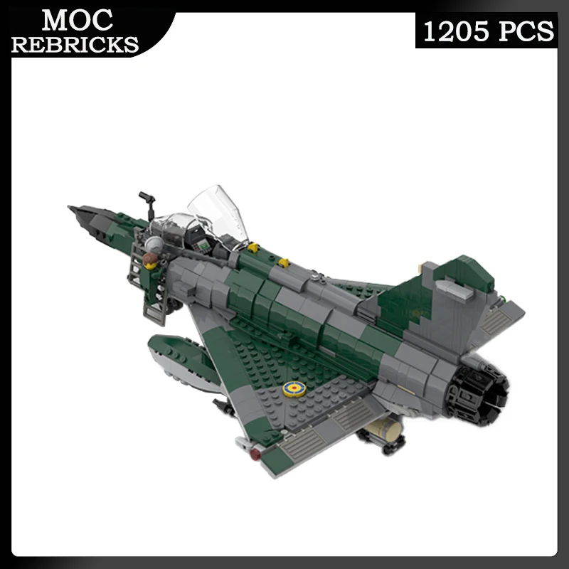 

Военная серия, оружие Mirage 2000N, истребитель MOC, строительный блок WW2, сборная модель самолета, кирпичная игрушка, строительный блок