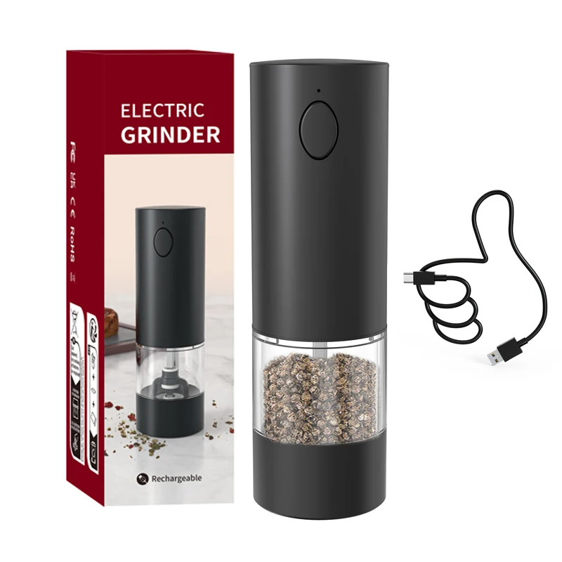 Electric USB Rechargeable Adjustable Coarseness Spice Grinder