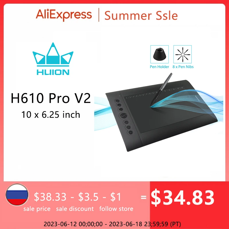 Huion H610 Pro V2 Vs Xp-pen Deco 01 Huion H610 Pro V2 Graphic Tablet Professional Drawing Digital Tablets