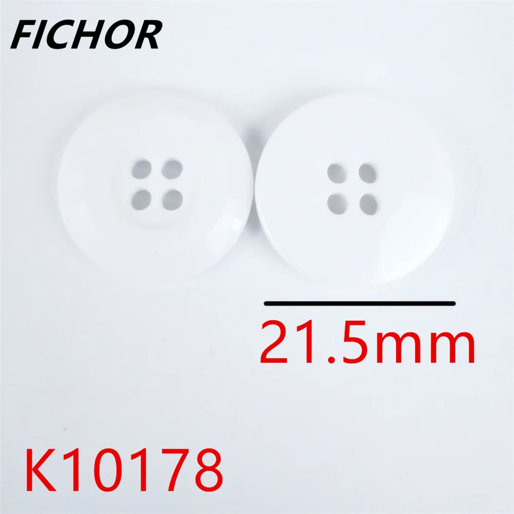 10/20pcs 21.5mm 4 Hole white Resin Button Sewing accessories for clothing  Decorative Plastic Buttons Handmade DIY