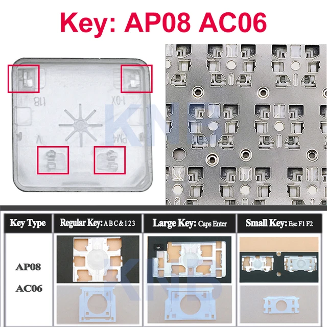 Macbook touches de clavier AZERTY + clips AP08 models for A1398 A1502 A1425  - Clavier - Achat & prix