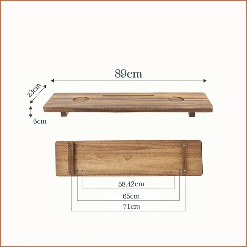 Luxury Bathtub Caddy Shelf Zen Spa Organizer for Resorts Airbnb & Hotel Bathrooms Waterproof Storage with Essential Oil Tray