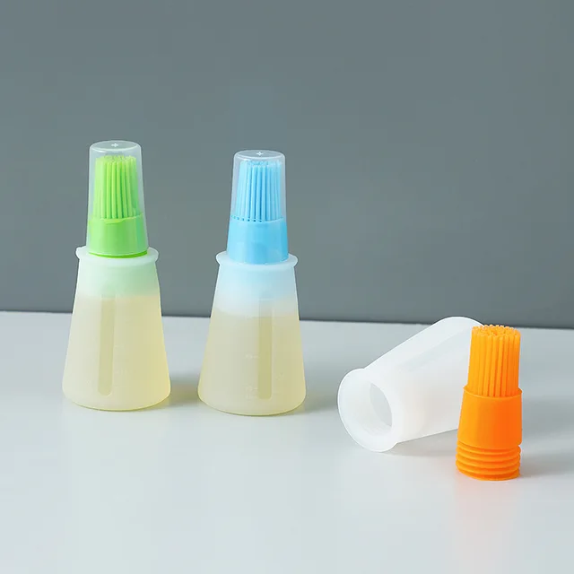 Új Hordozható Olajpalack Barbecue Kefe Szilikon Konyha Grill Főző Szerszám Sütés Palacsinta Kemping Kiegészítők - Image 3