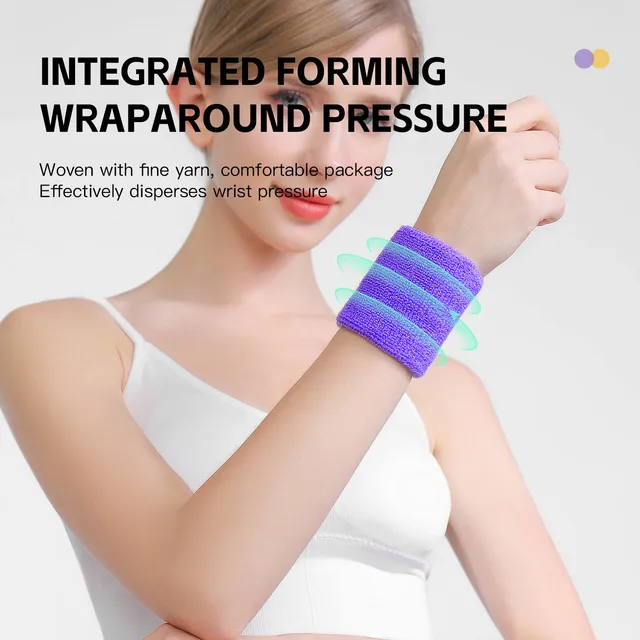 1 PC Towel Sports Wrist bands Tennis Sweat Bands Wrist Guard Basketball Fitness Sweatbands Wrist Wrap Wrist Protection Badminton 5