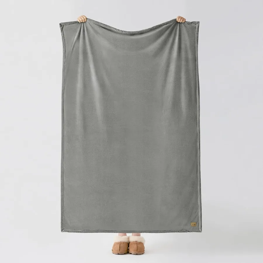 Oversized plush soft fleece throw blanket perfect for bed or couch reversible design with medium weight warmth machine washable