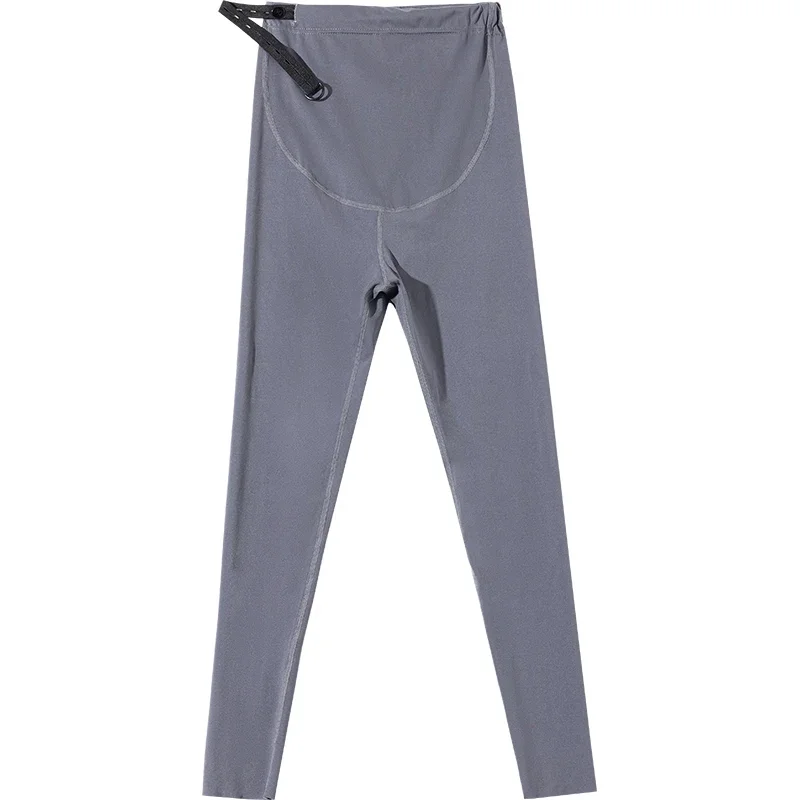 Spring Summer Nylon Cropped Yoga Pants for Maternity High Waist Support Pencil Legging for Pregnant Women Y2k Youth Pregnancy