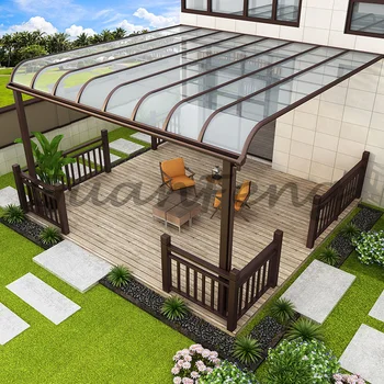 Baldacchino pergolato Edifici da giardino padiglione sunroom tonnelle Terrazza in policarbonato protezione patio contro la pioggia all'aperto 1