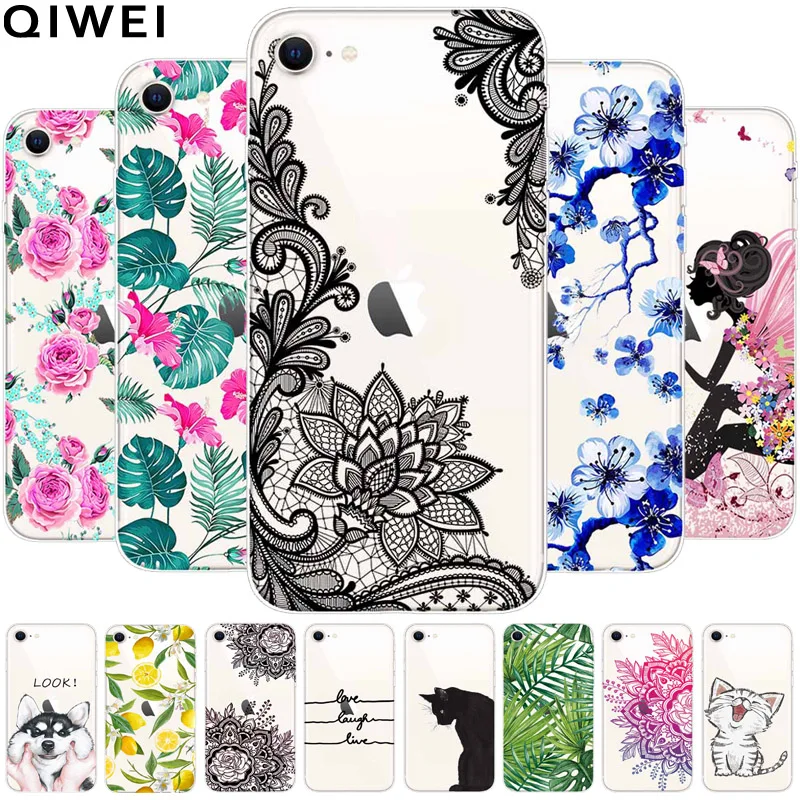Transparent Cute Soft Silicone TPU Phone Case - Clear Protective Bumper Cover