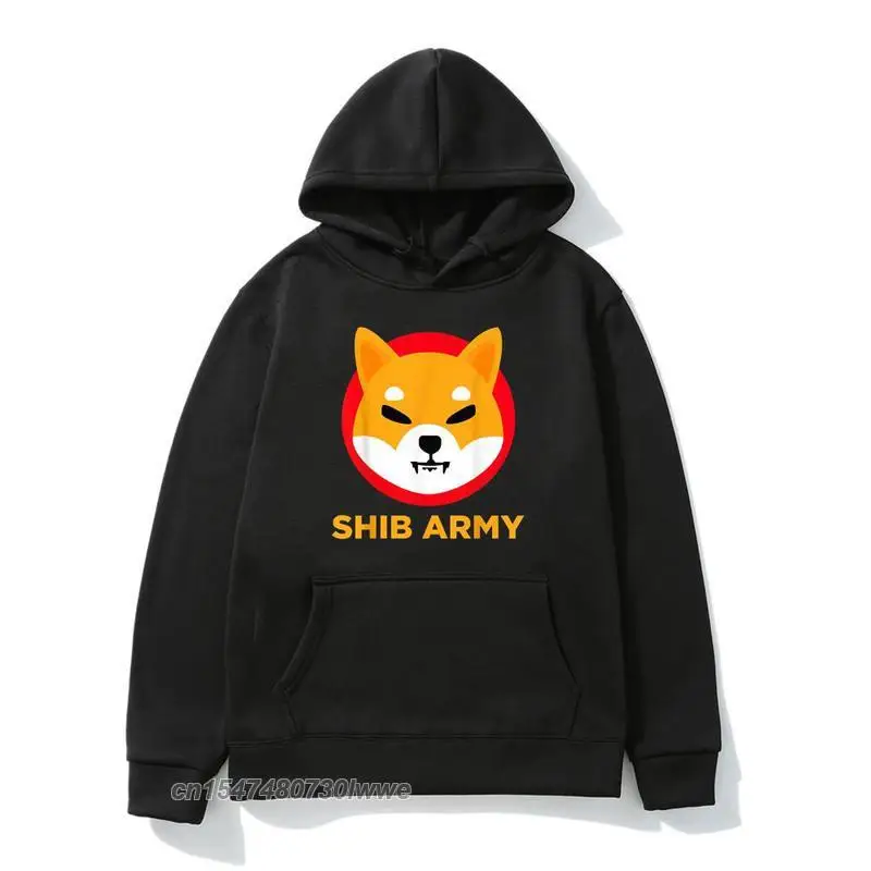 Token Token Shiba Inu Coin Hoodie Uomo/Donna Ragazzi Vintage Anni '90 Felpe Con Cappuccio Nere Autunno/Inverno Moda Pullover Unisex
