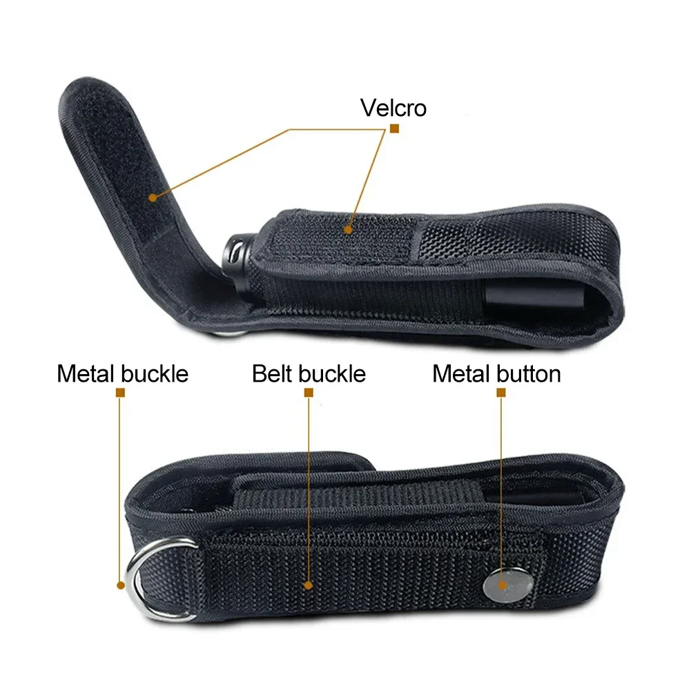 Molle Led lenser Flashlight Pouch Bag Hunting Accessories Flashlight Pouch LED Torch Holster Case Outdoor Camping Hiking 4