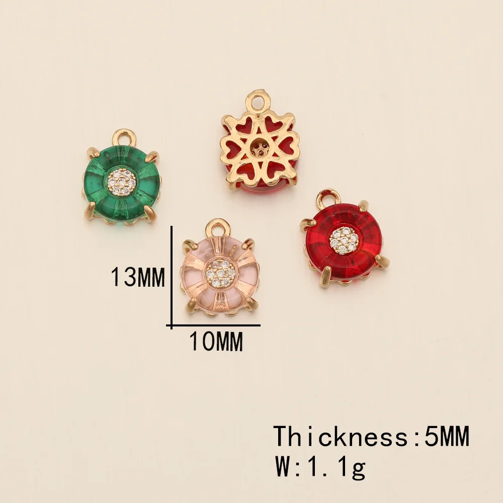 Cordial Design 10*13MM 50Pcs CZ Charms/Round Shape/Hand Made/Crystal Pendant/Jewelry Findings & Components/DIY Jewelry Making - cordial