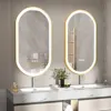 Large LED Oval Bathroom Mirror with Stepless Dimmable Lighted Vanity Mirror for Wall Mounted Vanity with Frame Anti-Fog Memory 2