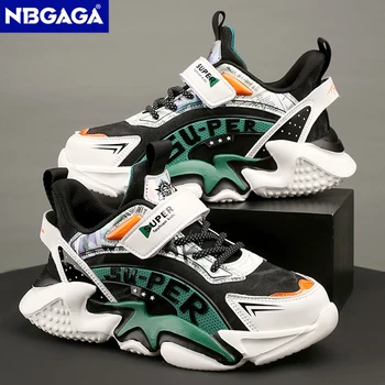 Scarpe da ginnastica sportive in pelle per bambini scarpe Casual per ragazzi quattro stagioni antiscivolo per bambini moda scuola scarpe da corsa da passeggio taglia 28-39 1