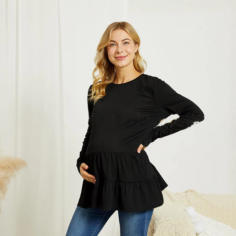 Loose maternity tunic tops plus size 