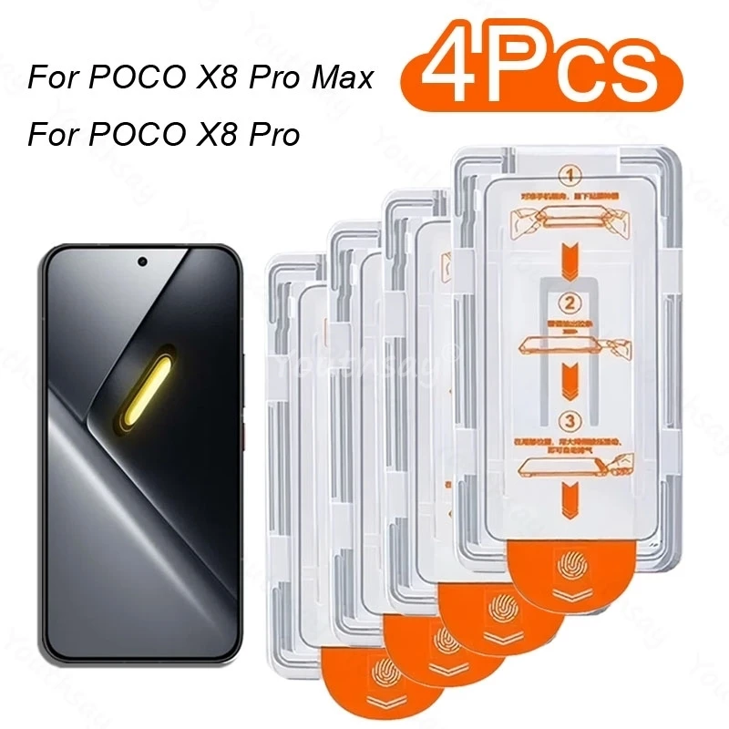 Oleophobe Beschichtung, staubfreies Bildschirmglas für Xiaomi POCO X8 Pro Max, gehärteter Glasschutz, einfache Installation, POCO X8 Pro Max – Detail 1