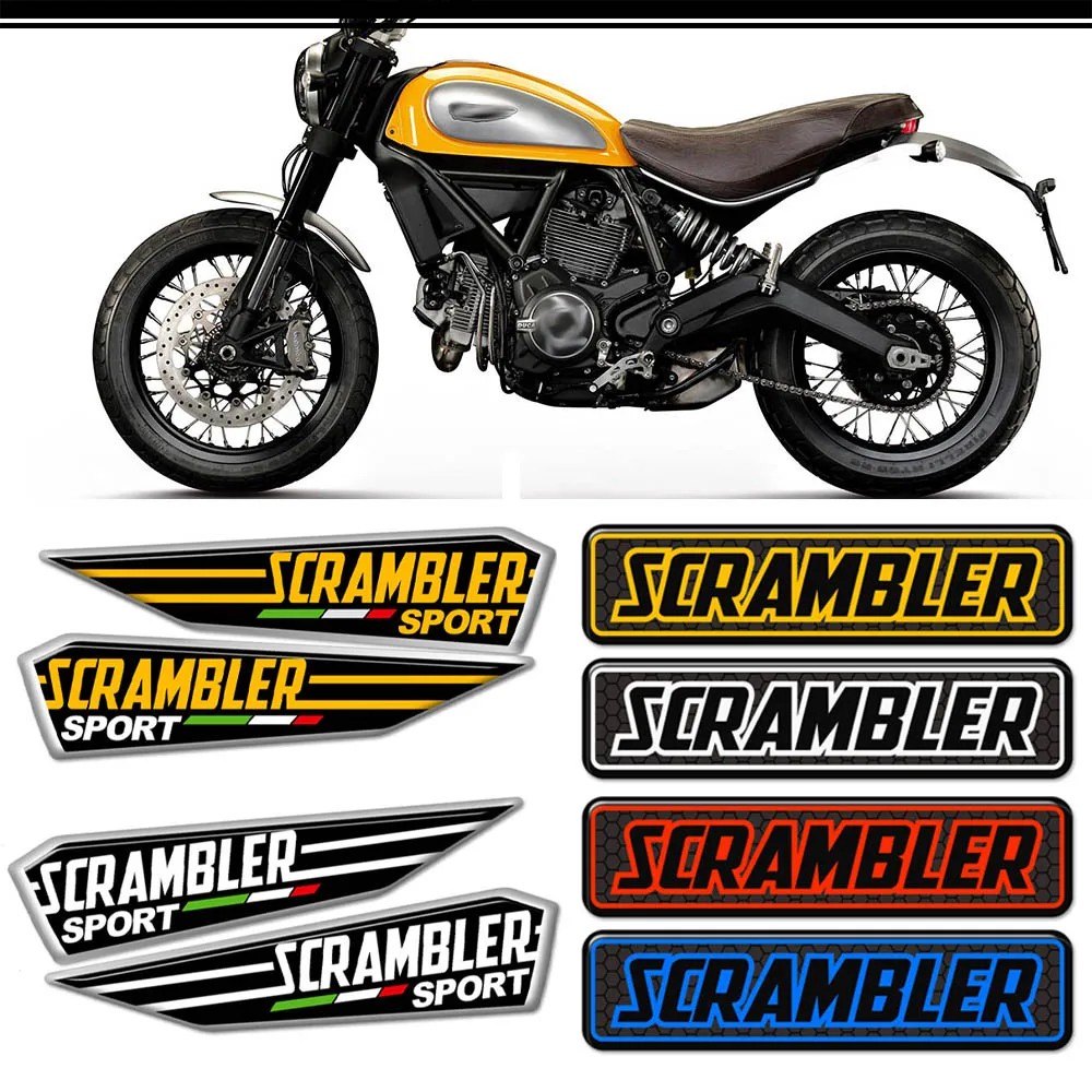 Tank Pad Stickers For DUCATI Scrambler Emblem Badge Logo Protector Fairing Motorcycle Accessories Decal 2014 2015 2016 2019 2020