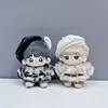Baby clothes 10cm, 20cm, 15cm, Leopard Rich set, cotton doll clothes, rabbit fur top, leather beret 4