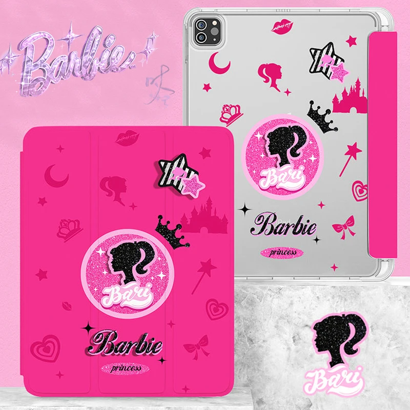 

Barbie Ipad Case Flip Over Kawaii Protecting Screen Ipad 2021 2022 Air MIni Stylish Y2K Style Cute Girls Gift Lovely Fashion