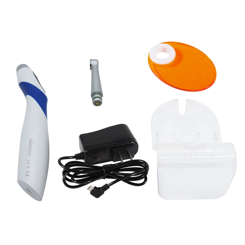 1s/5s Dental Curing Light Lamp for Resin Cure Wireless LED Blue light 1800-2500mw Rechargeable