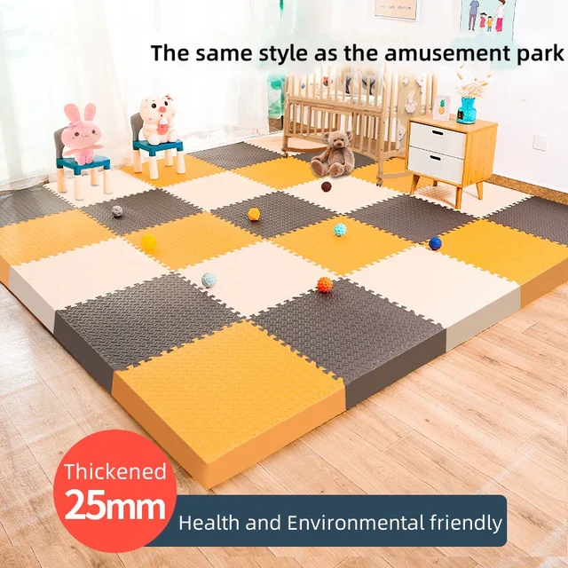 30*30*2.5CM Soft Children Kids Rug Play Mat Puzzle Carpet Warm Playmat Interlocking Exercise Tiles Floor Carpet Decoration Mat 1