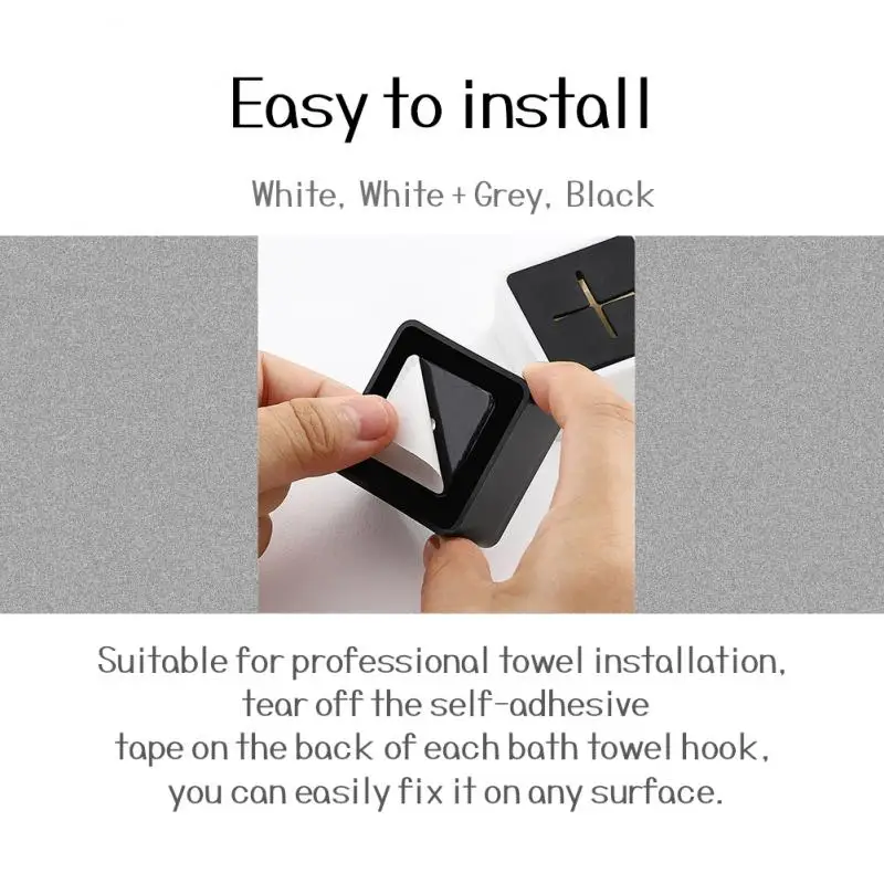 Self Adhesive Towel Plug Holder Wall Mounted Bathroom Towel Hook Storage Rack Waterproof Kitchen Rag Dishcloth Clip Organizer