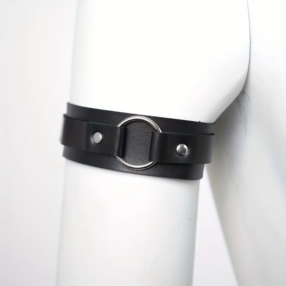 Mens Bodywear Leather Chest Harness Armband