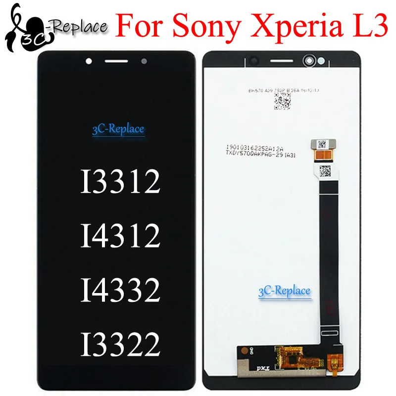 Original Black 5.7 Inch For Sony Xperia L3 I3312 I4312 I4332 I3322