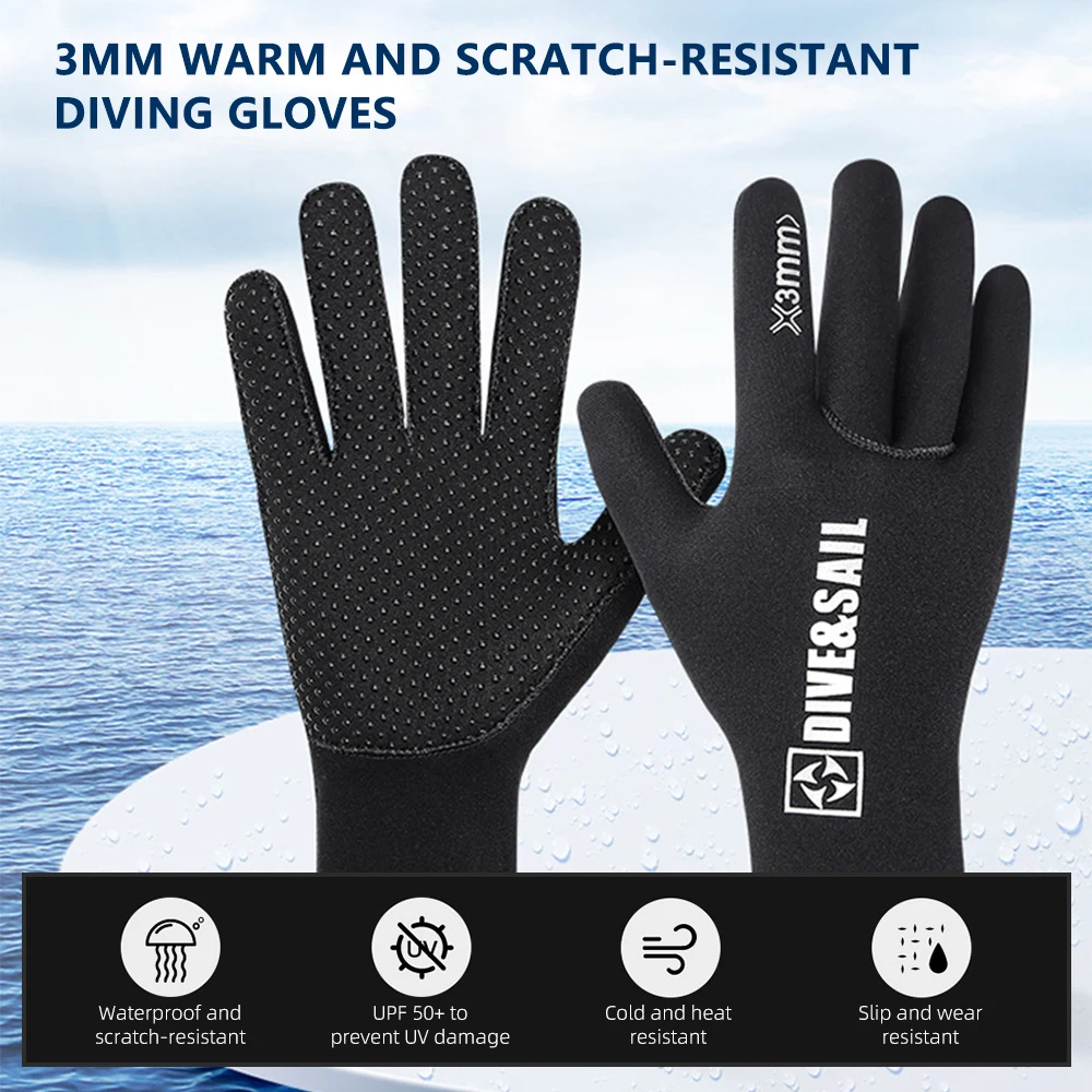 

Перчатки для дайвинга с защитой от царапин, 3 мм
