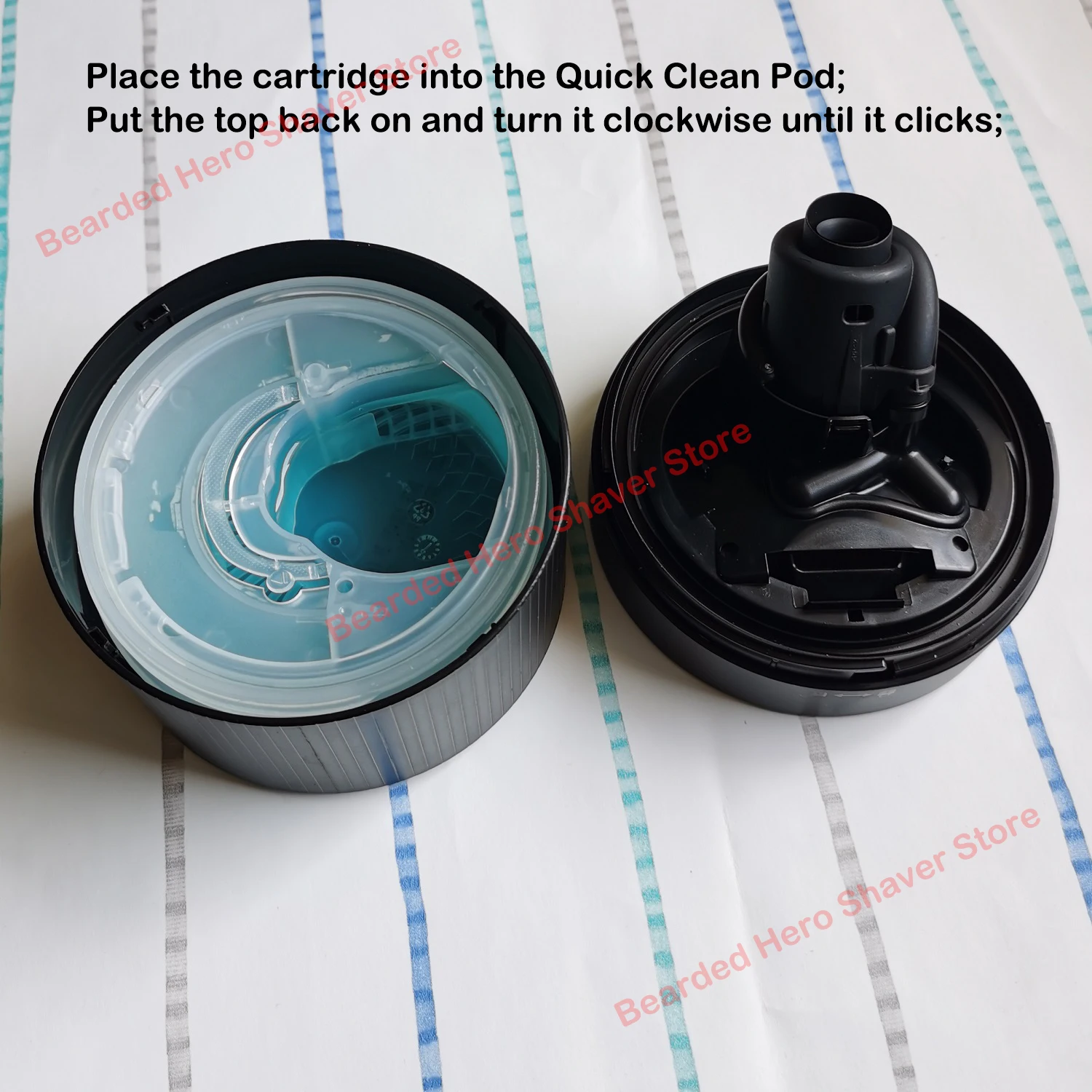 CC11 Quick Clean Pod Replacement Cleaning Cartridge Compatible with Philips Norelco Quick Clean pods 4