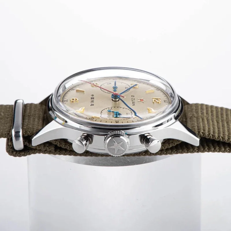Seagull 1963 파일럿 크로노그래프 남성용 시계, ST1901 수동 기계식 무브먼트, 공군 다이얼, 40mm 방수 클래식 