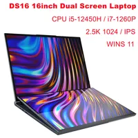 SZBOX DS16 16inch Dual Screen Laptop i5-12450H / i7-1260P Wins 11 2.5K 1024 / IPS WIFI BT 57.76WH Battery 16" Double Laptop 1