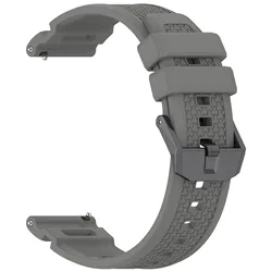 Silicone Sport Watch Band - 24mm Replacement Strap - 24mm Width (Dark grey)
