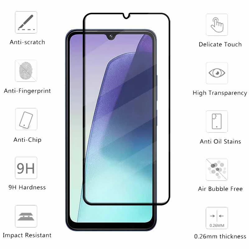 6-in-1 Tempered Glass Screen Protector with Full Cover Glue and 9H Hardness