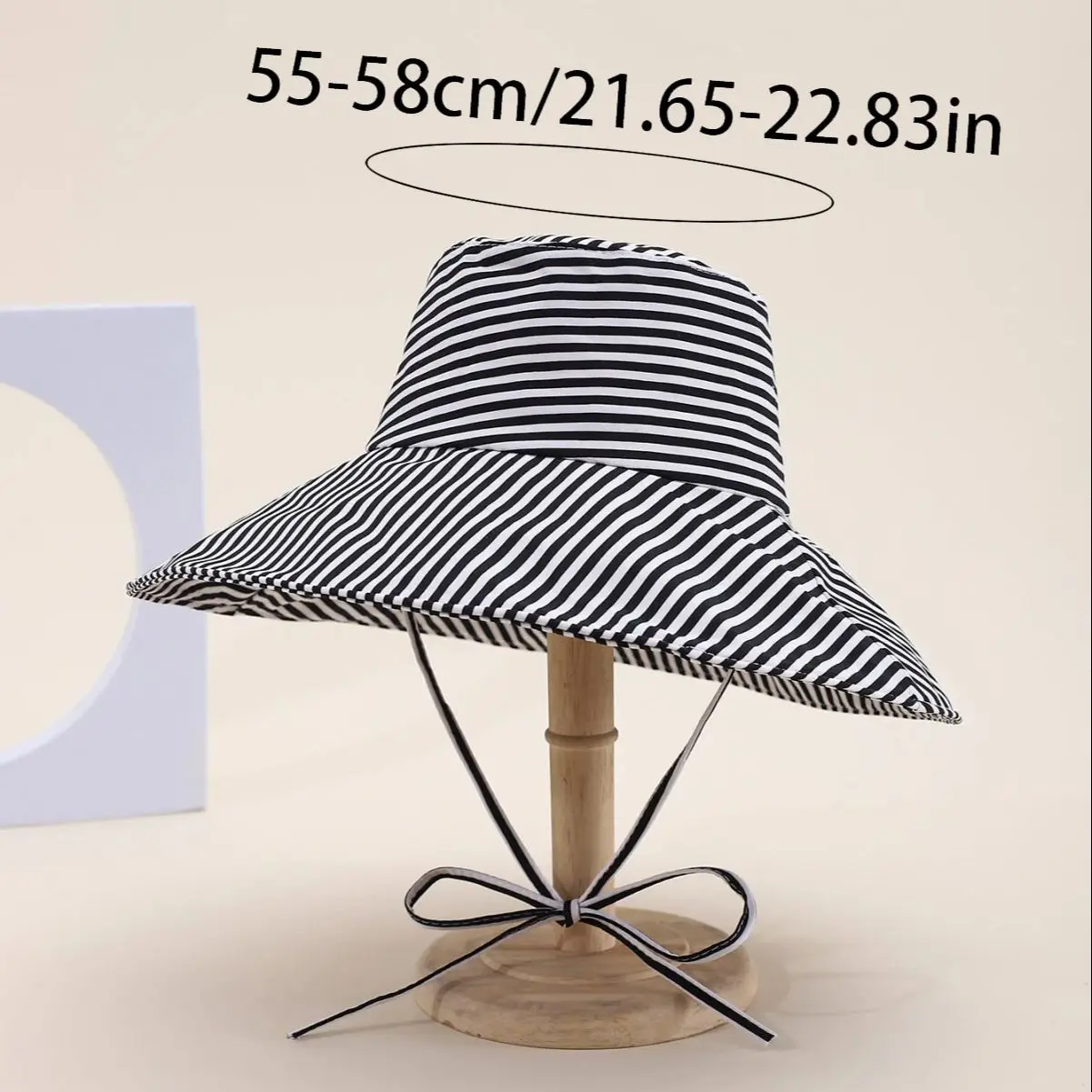 Bucket Hat sun hat women bucket hat women hat for Women Leisure Foldable Striped Printed Sunshade for Beach Sun Protection