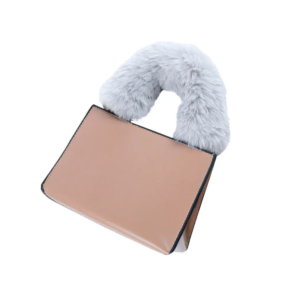 Faux Fur Bag Handle Cover, Fur Bag Charm, Tote Bag, Shoulder Bag, Handbag