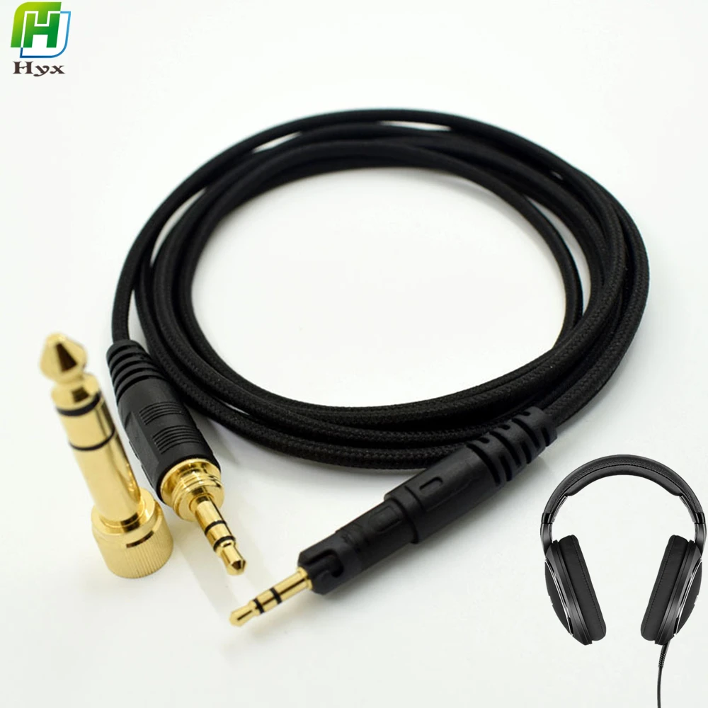 

HYX 150cm for Sennheiser HD518 HD598 HD595 ATH-M50X M40 Oxygen-free Copper Braided Headphone Cable +6.35MM Conversion Head