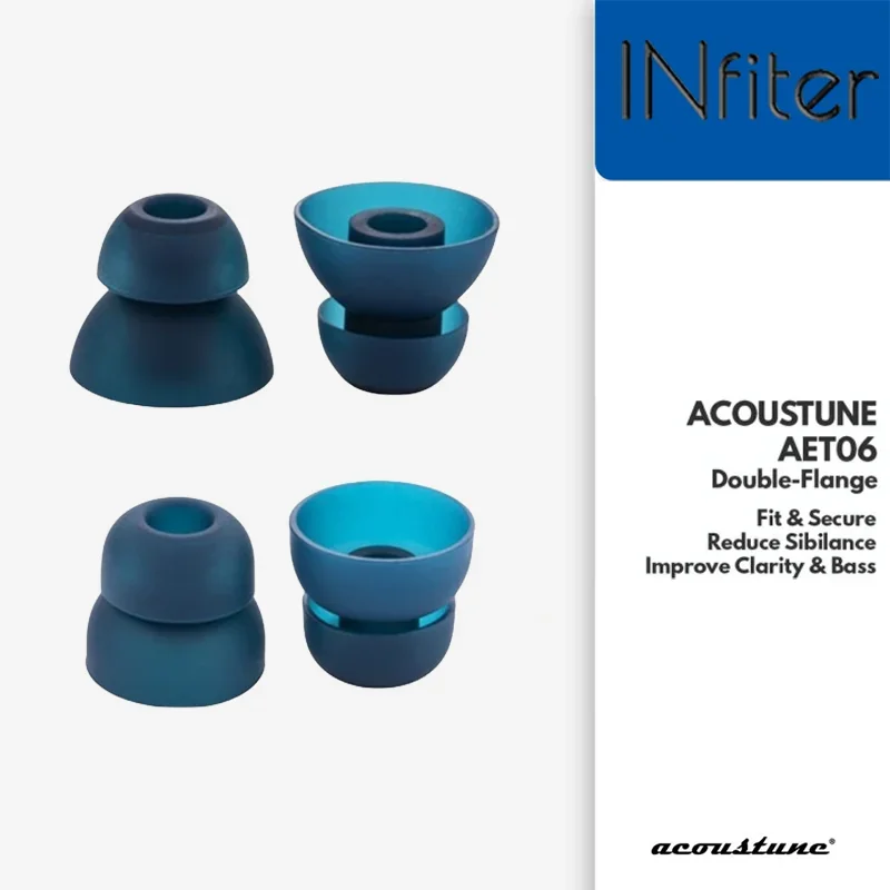 Acoustune Double Flange Eartips - Premium Earphone Accessories