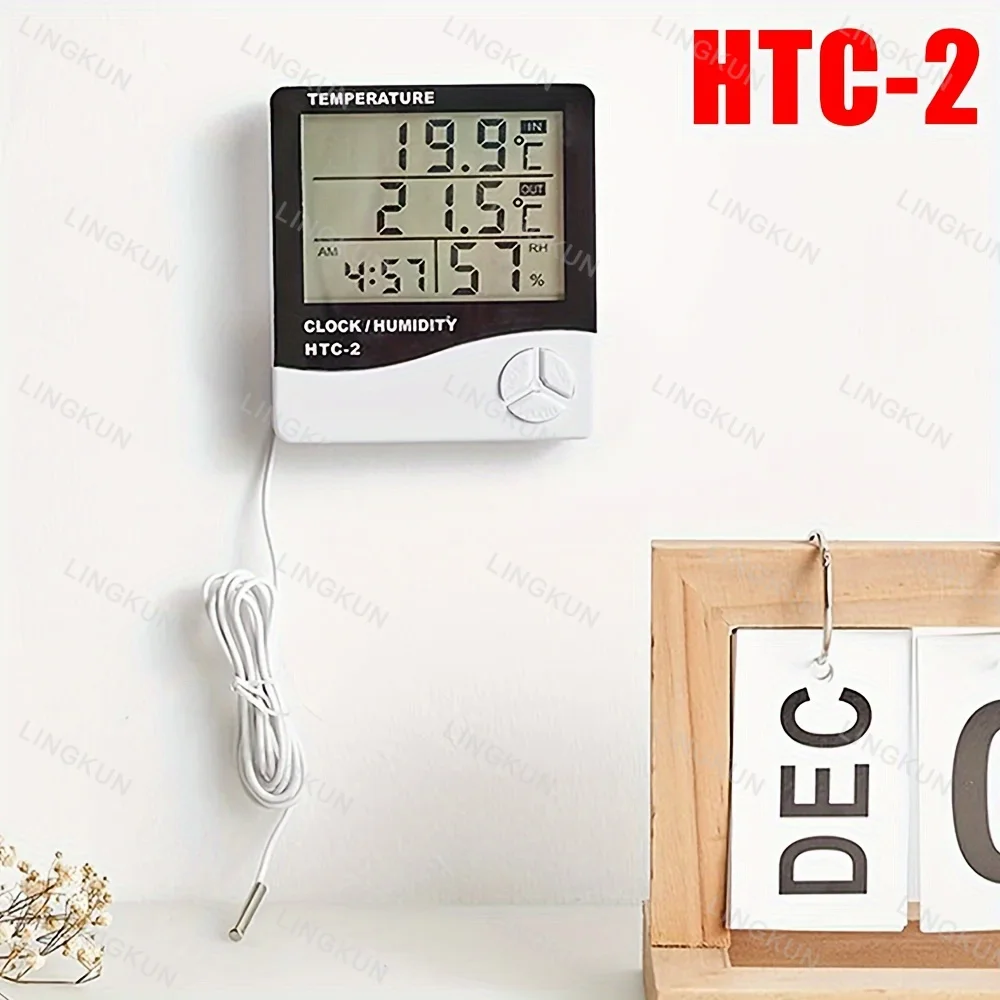 Digital Temperature Humidity Meter Electronic Clock