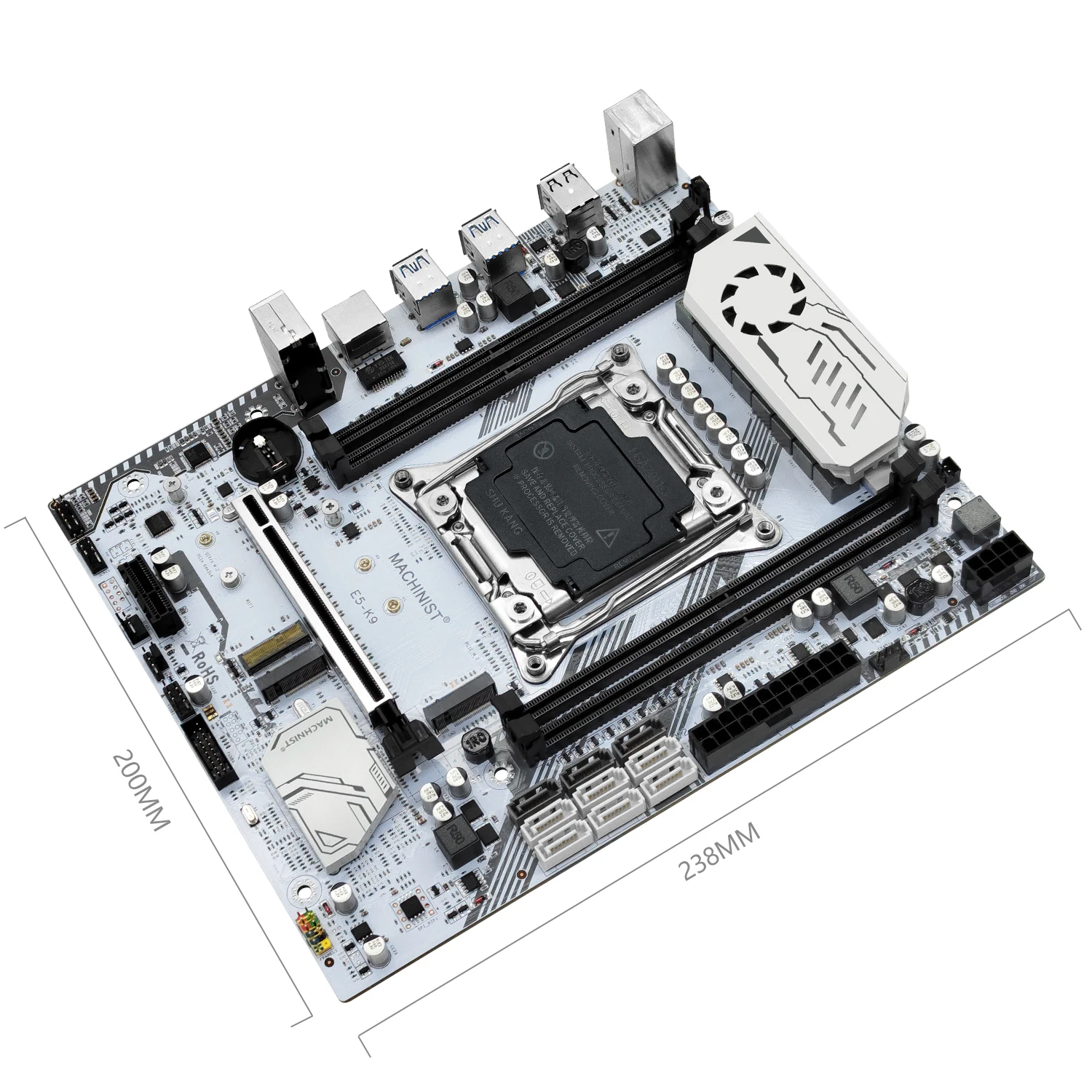 MACHINIST K9 X99 Motherboard Desktop LGA 2011-3 Four Channel Support Intel Xeon E5 V3&V4 CPU DDR4 RAM NVME M.2 WIFI Slot USB 3.0