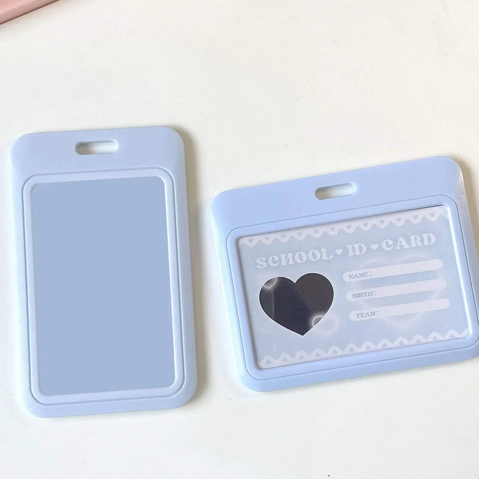 Card Holder Kawaii Baby Blue Milk Photo Credit Card ID Bank Photo Idol Postcard Holder Bus Protective card holder