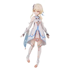 

3D DIY Paper Model Genshin Impact Character Game Figure Stand Model Plate Desk Decor Barbara Paimeng Anime Standing Sign Gifts